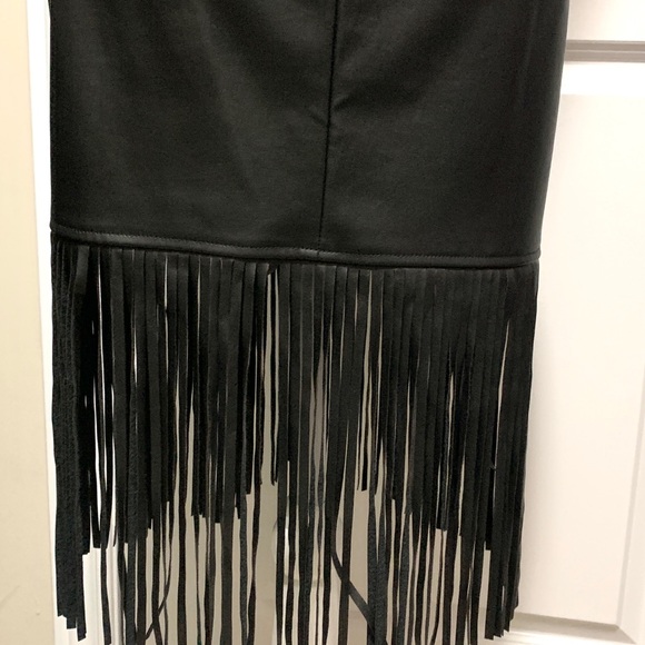 Faux leather fringe hem skirt - Picture 7 of 7